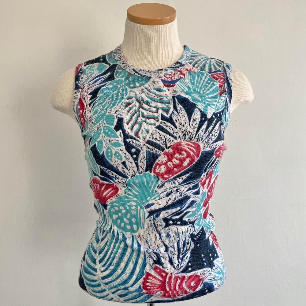 Vintage 1980s tropical print tank